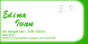 edina ivan business card